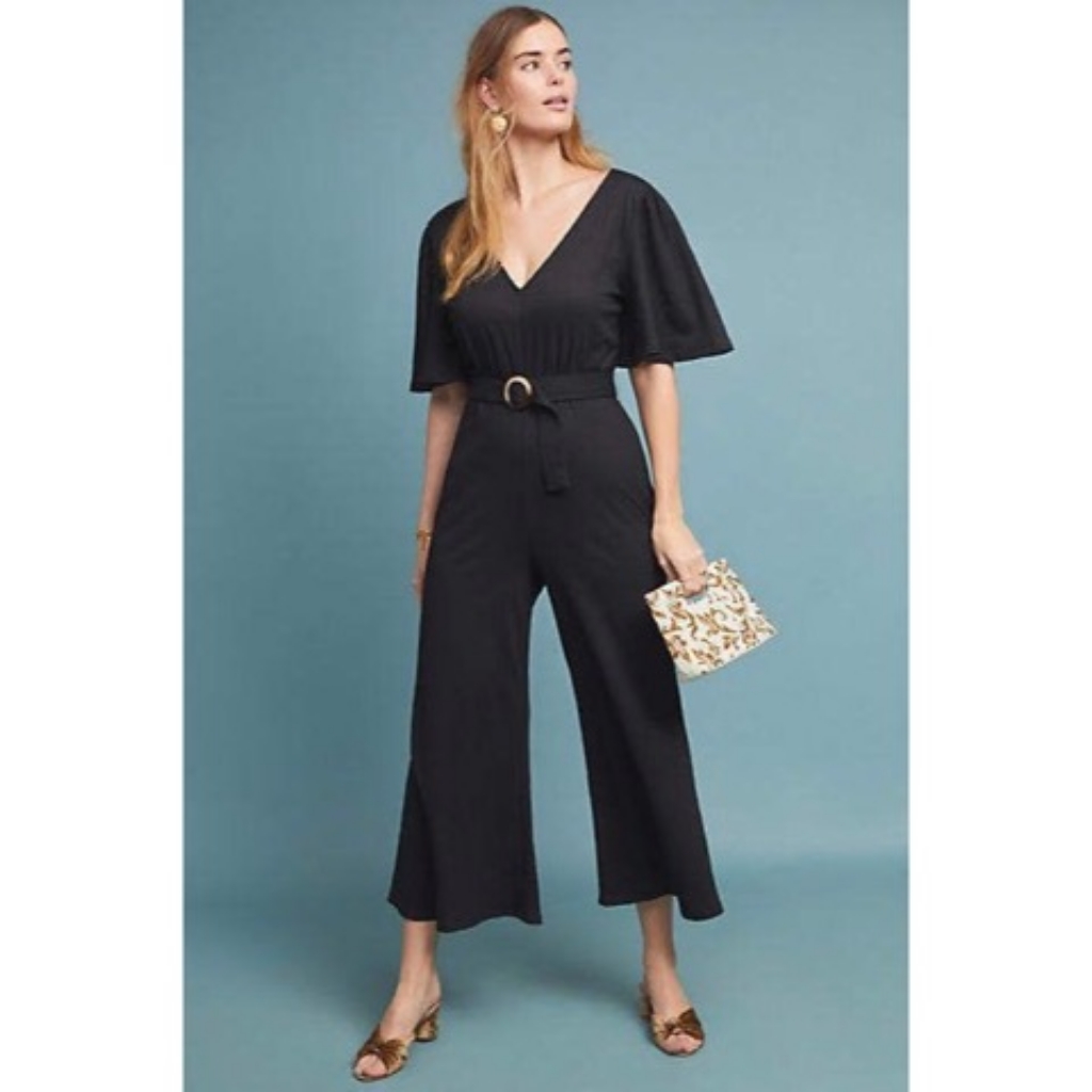 Anthropologie Ett:Twa Margaret Belted Jumpsuit